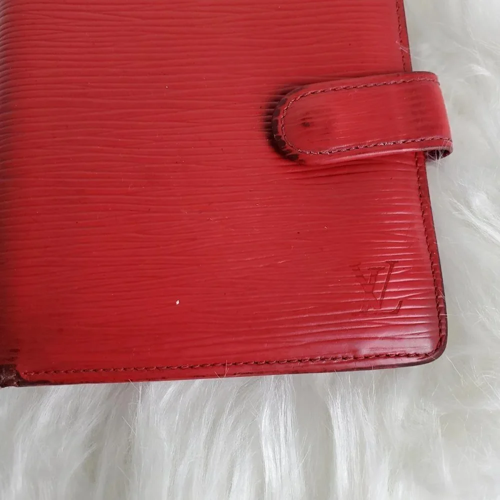 Louis Vuitton Vintage Red Epi Leather Compact Bifold Wallet